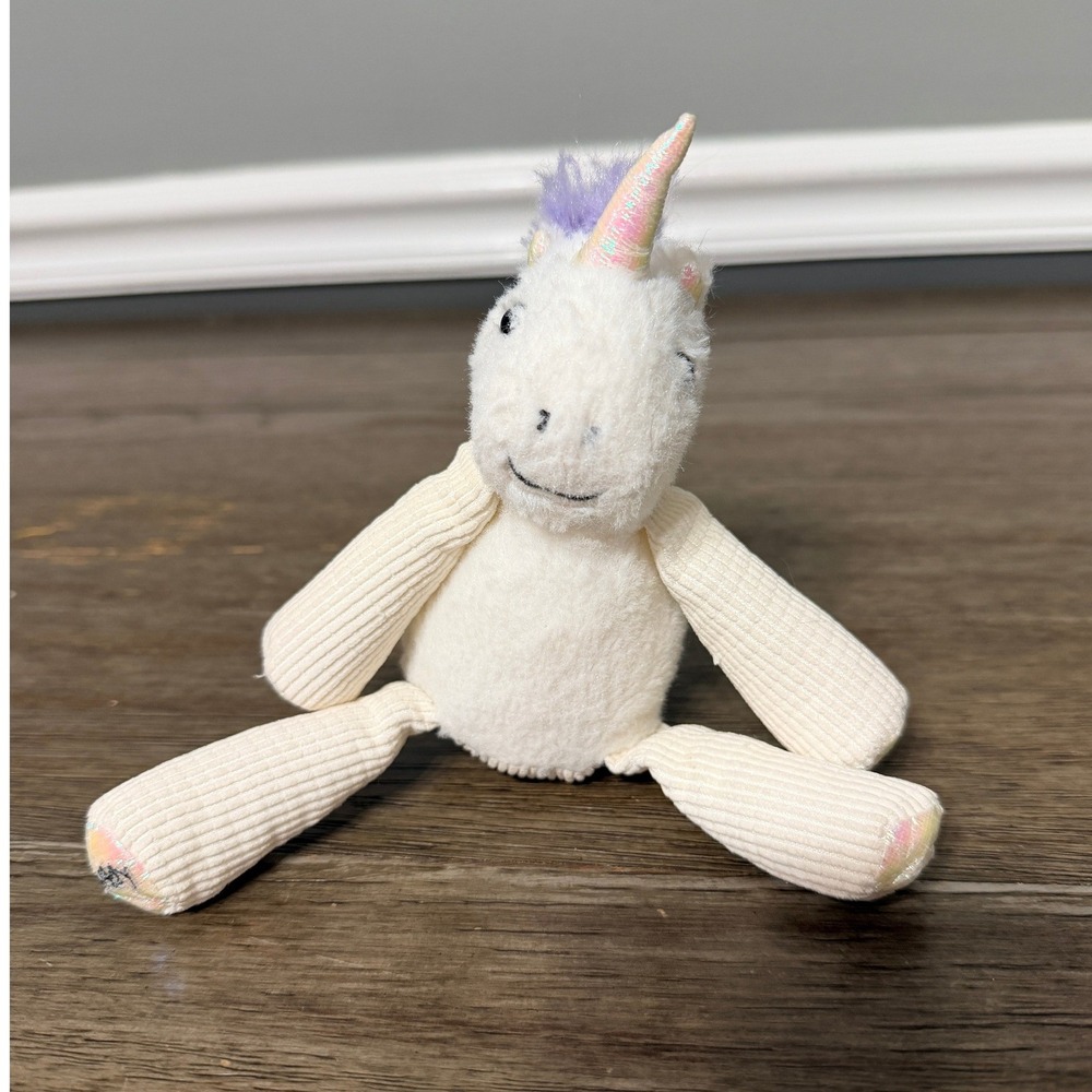 Scentsy Buddy Stella Unicorn 7" White Shimmery Iridescent Plush‎ with Clip